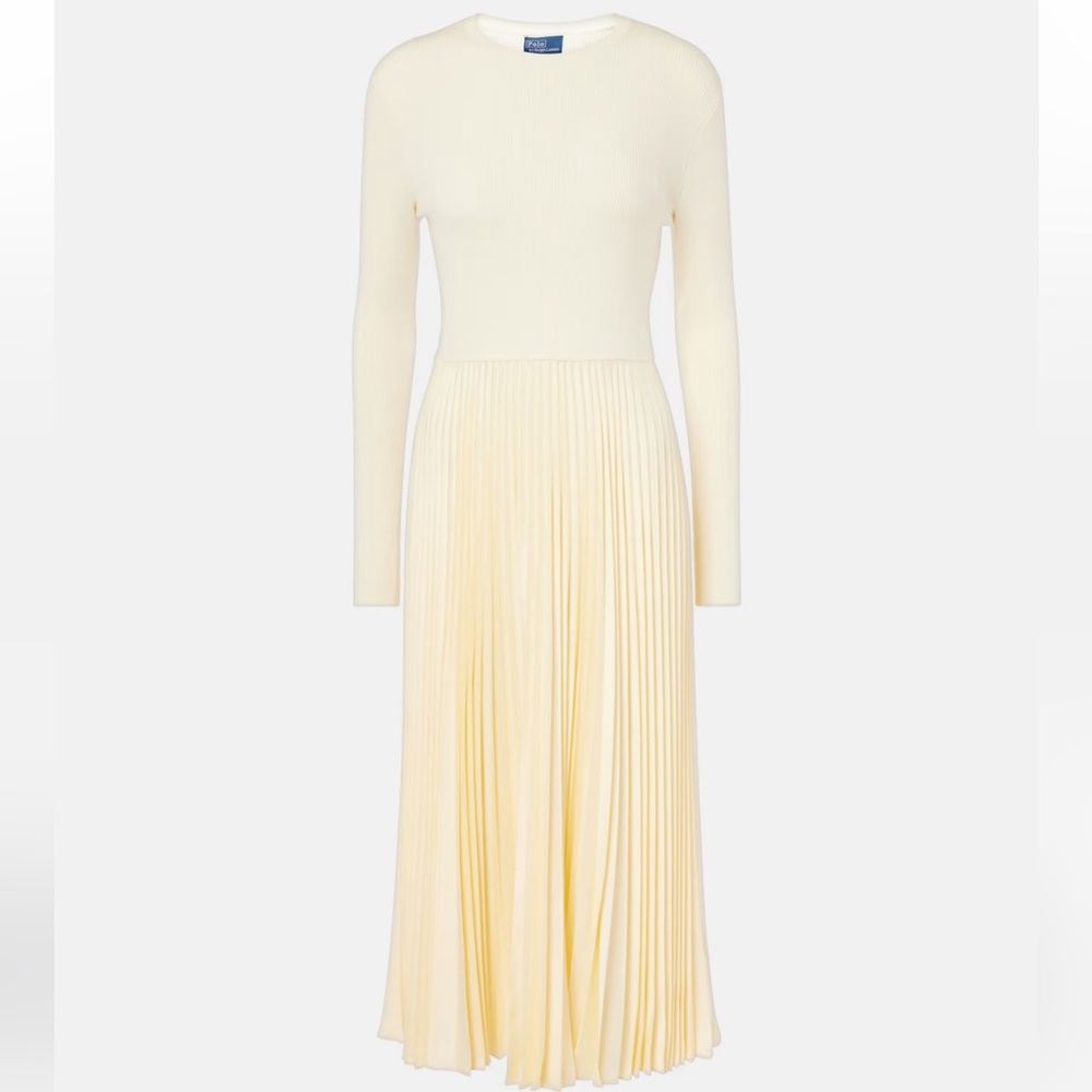Polo Ralph Lauren Cream Long Sleeve Dress